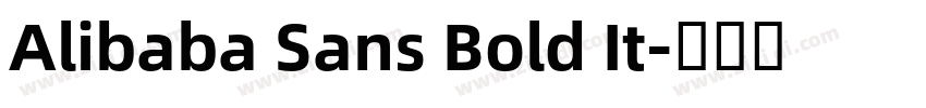 Alibaba Sans Bold It字体转换